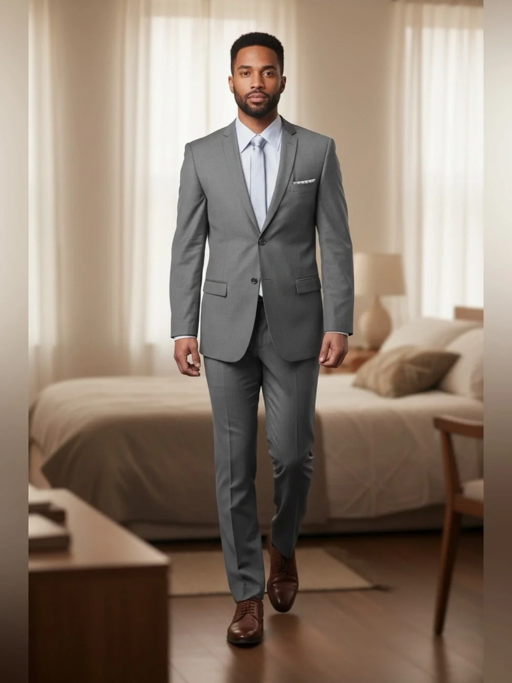 Elegant Charcoal Men's Suit